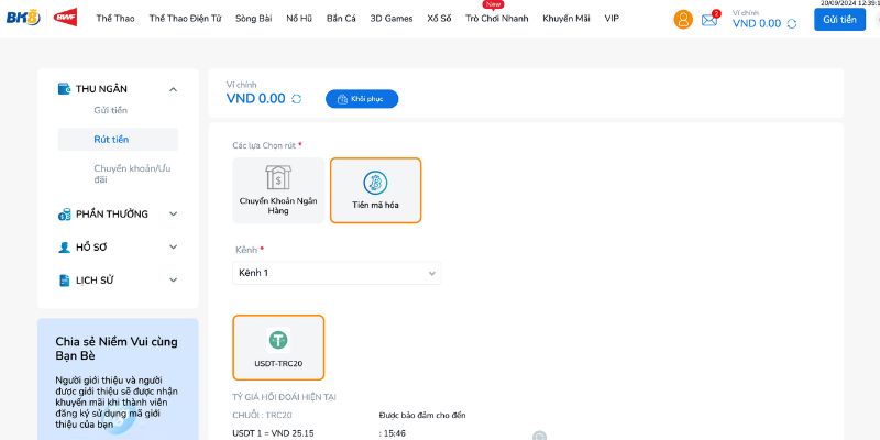 Một số lỗi có thể gặp phải khi rút tiền BK8