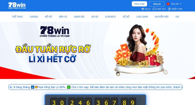 Giao diện 78Win khoa học, dễ sử dụng