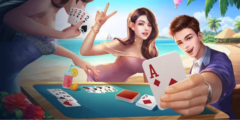 Một bàn chơi bài đầy màu sắc và sống động