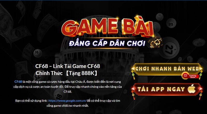 CF68 - Cổng game đổi thưởng hấp dẫn