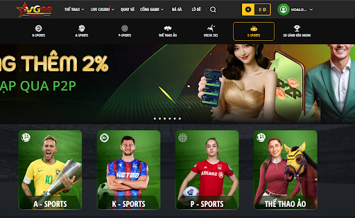Truy cập sảnh game E-Sport