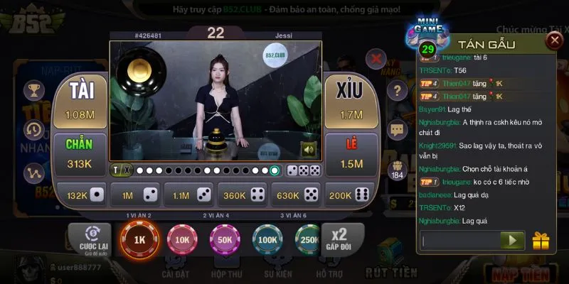 Giao diện tài xỉu B52 Club sinh động và cực dễ để bắt đầu