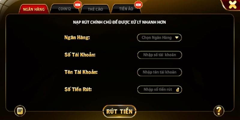 Các bước rút tiền Go789