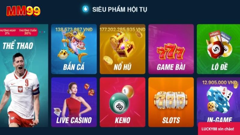 MM99 cung cấp nhiều game đẳng cấp