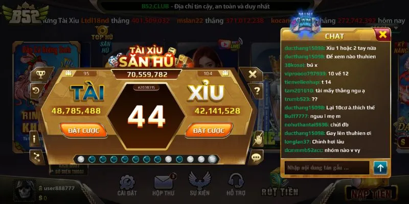 Tài xỉu B52 Club với công nghệ RNG đảm bảo tính ngẫu nhiên 100%