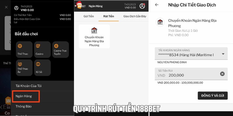 Quy trình rút tiền 188bet nhanh chóng chỉ với 3 bước