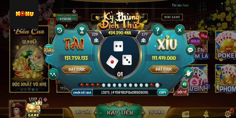 Thế nào là Tài Xỉu Nohu dice game?