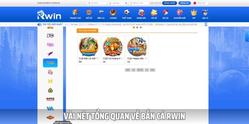 Bắn Cá Rwin là nơi mà bet thủ sẽ được chinh phục đại dương