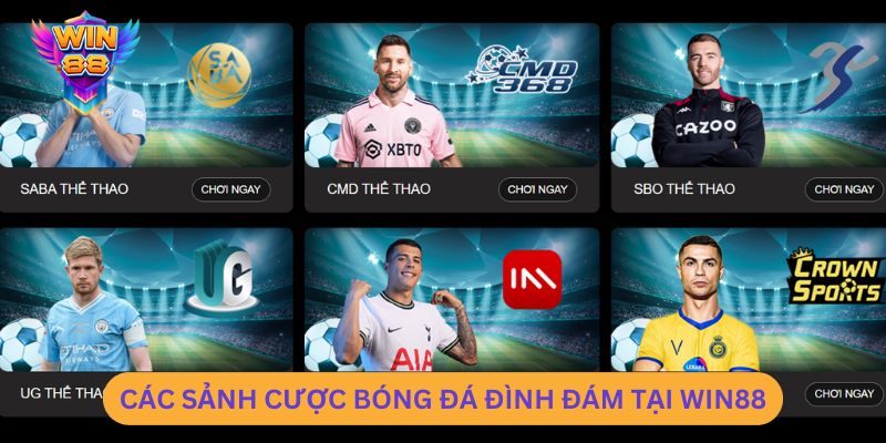 Các sảnh cược bóng đá đình đám tại Win88