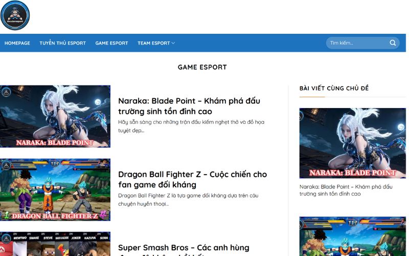 Đôi nét về cổng thông tin Thư Viện Esport