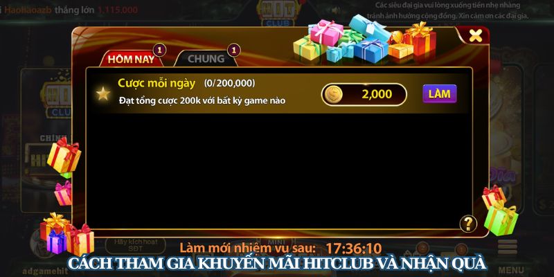 Hướng dẫn bet thủ cách tham gia khuyến mãi Hitclub và nhận quà