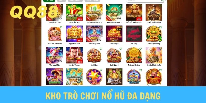 Hệ thống trò chơi QQ88 được sắp xếp khoa học, dễ tìm kiếm