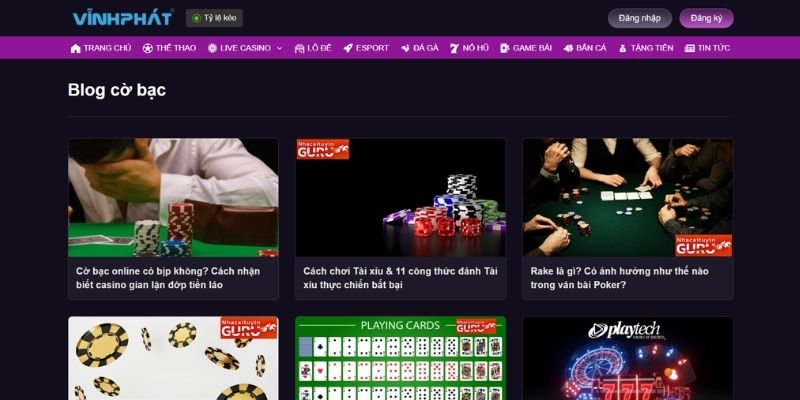 Tất cả bài viết của Vĩnh Phát đều phải phục vụ người chơi